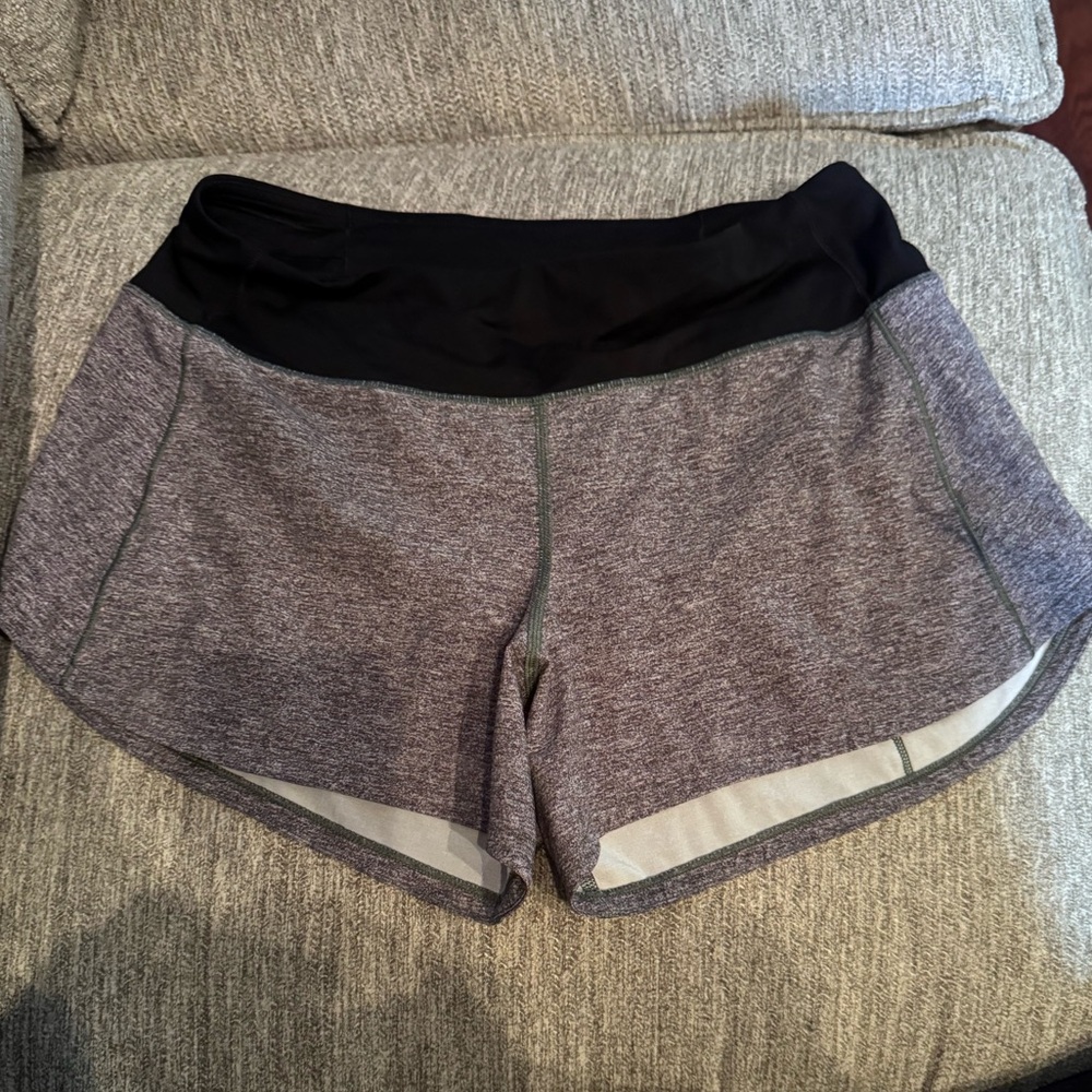 Gray speed up Lululemon shorts-size 6